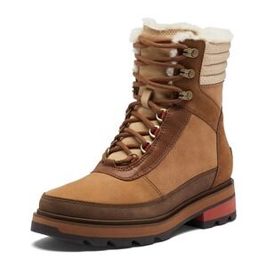 Sorel Womens Lennox Lace Cozy Waterproof Brown Boot Size 9